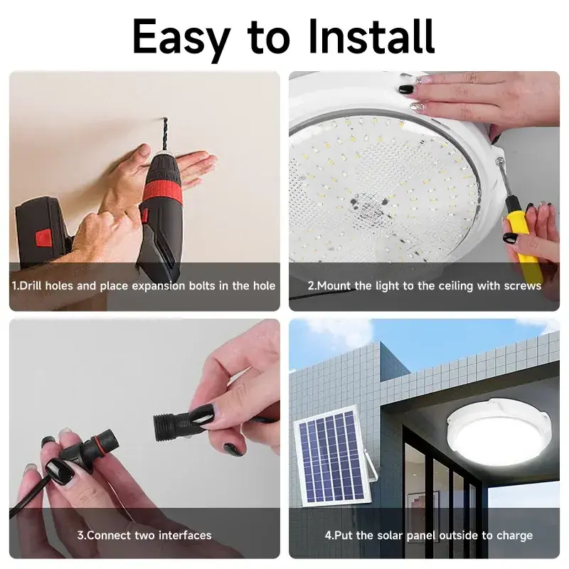 Indoor Solar Ceiling Light Factory Direct With Remote Control Solar Light Lamp For Indoor Indoor50 80 150 200 300 Wattage Solar