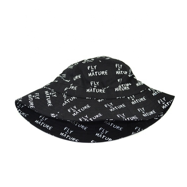 Spring And Summer wide brim fisherman Custom Design Logo Cool Printed Bucket Hat