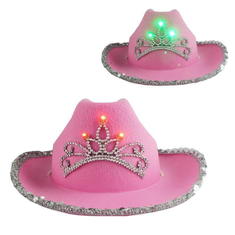 Wholesale Western Style Pink Cowboy Hat Girl Women Wild West  Accessory Cowgirl Hat Holiday Costume Party Hat