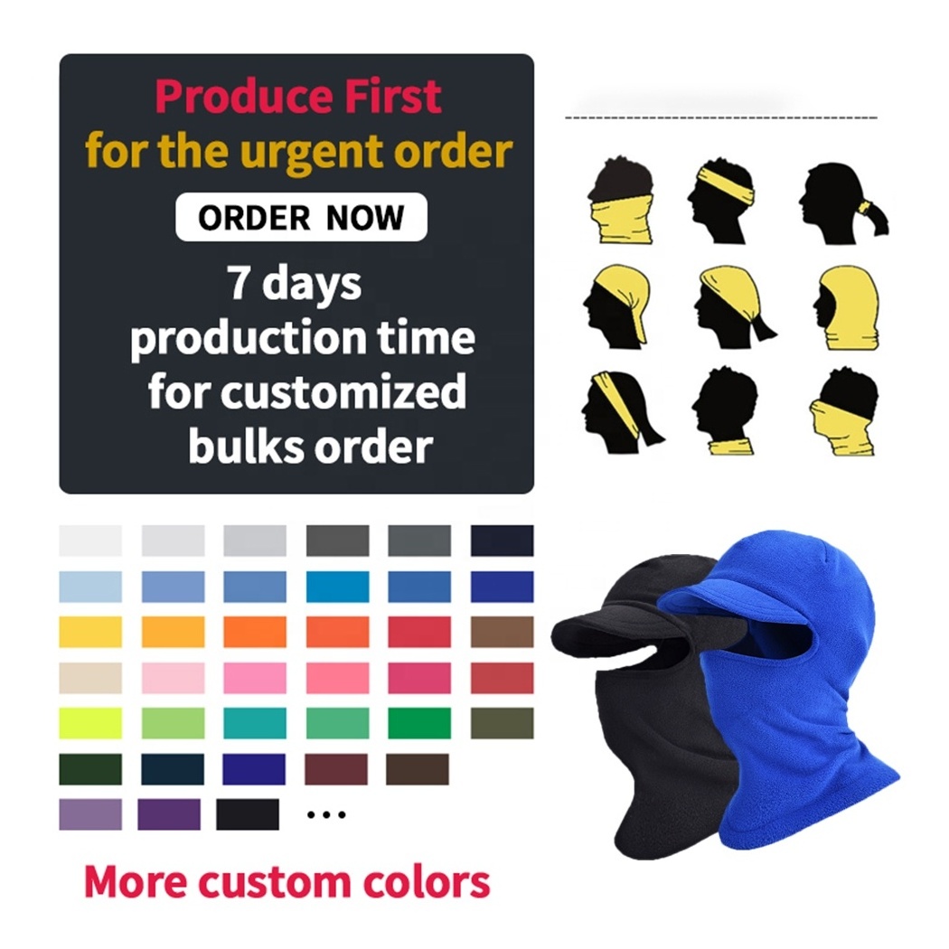 Wholesale Custom logo Full Face Mask Cover Ski balaclava for unisex Outdoor Sports skiing cap