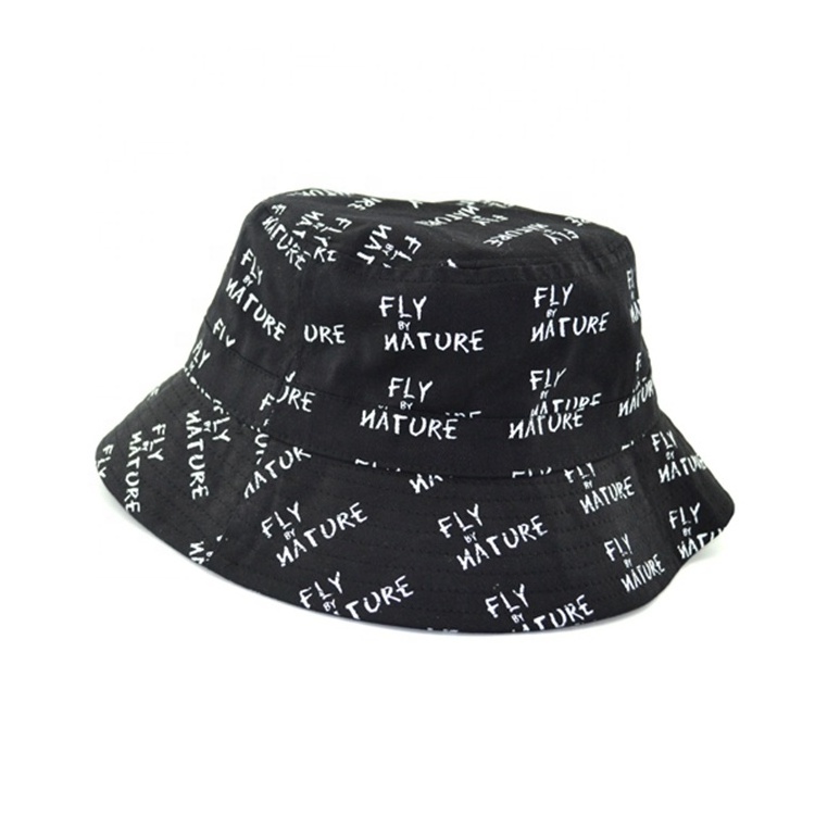 Spring And Summer wide brim fisherman Custom Design Logo Cool Printed Bucket Hat