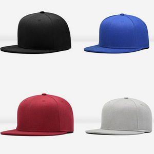 wholesale custom 6 panel 3d embroidery women men flat brim hip hop plain blank snapback caps hats