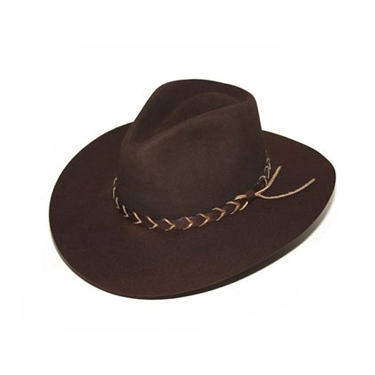 Brown Leather Cowboy Hat Of Made In China