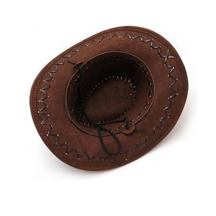 Brown Leather Cowboy Hat Of Made In China