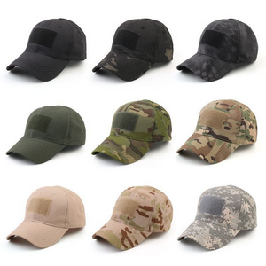 manufacturer  Camouflaged Tactical  base ball cap custom cotton baseball blank camo hat