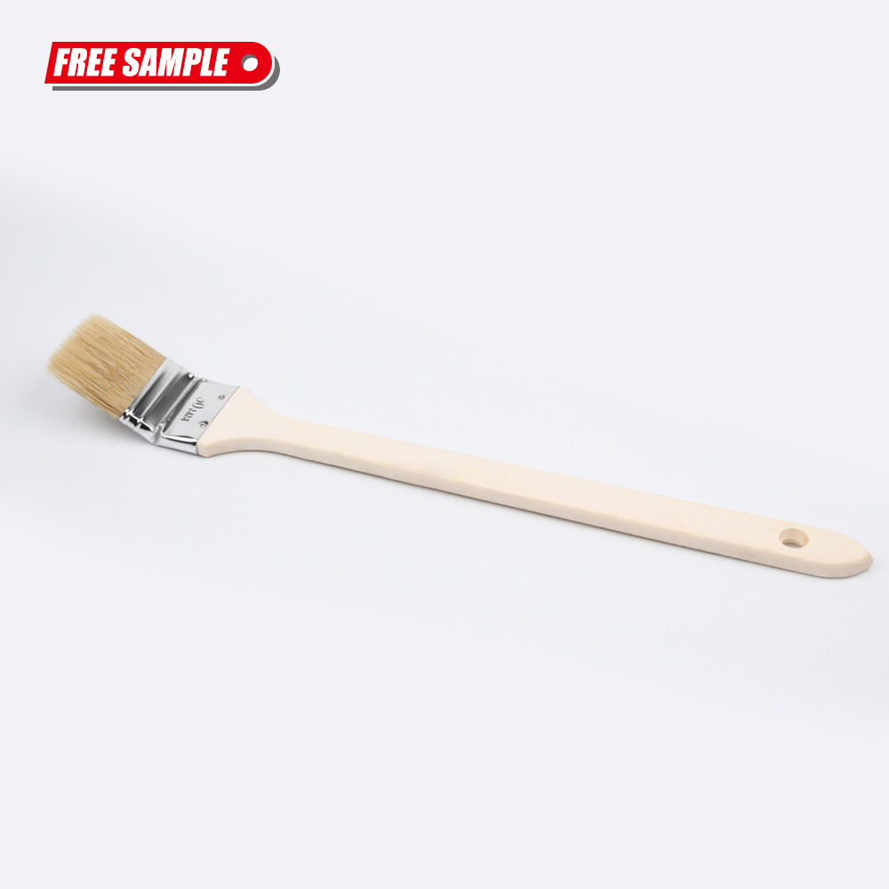 Bent Wood Handle Paint Brush for Wall Treatment Radiator Cleaner Brushes