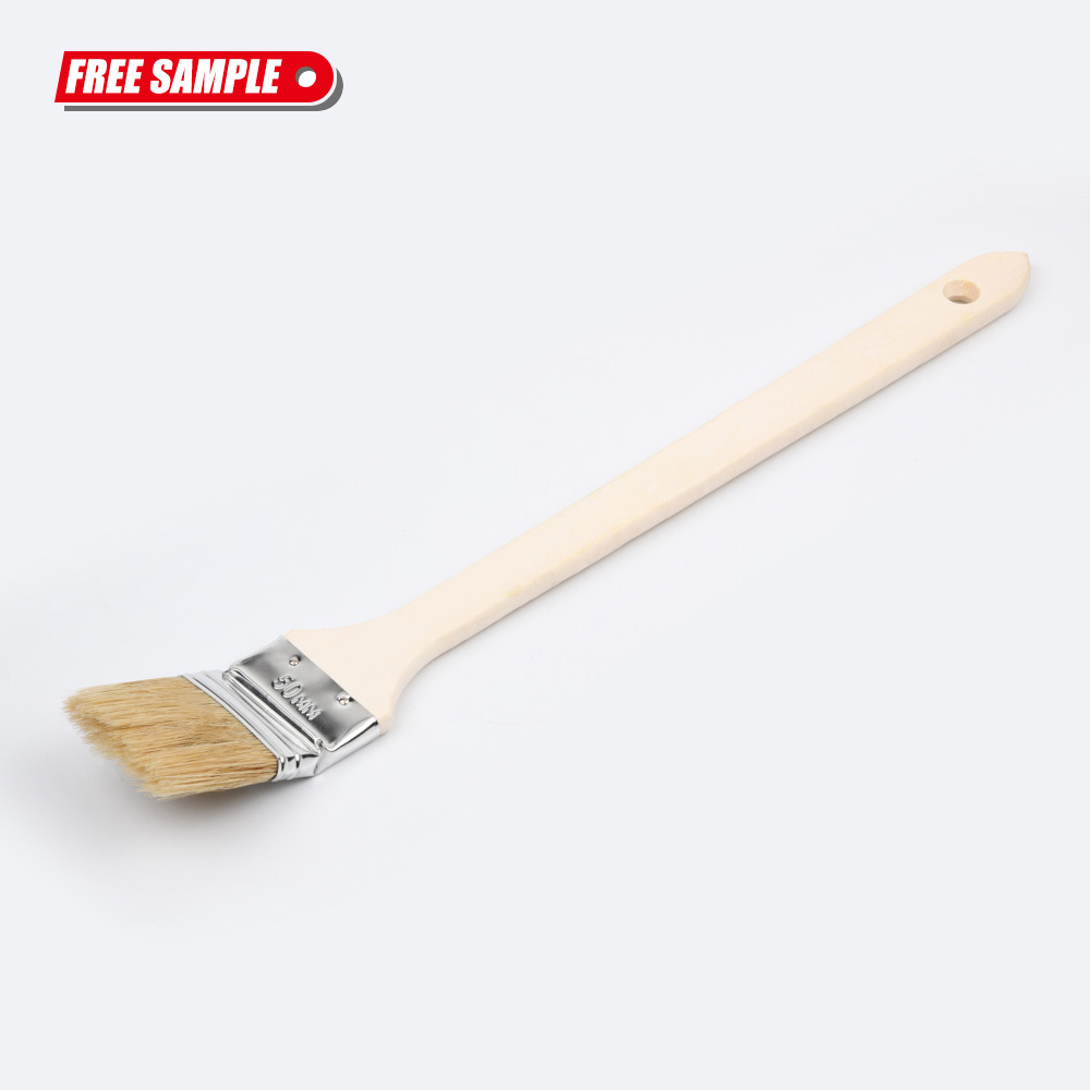 Bent Wood Handle Paint Brush for Wall Treatment Radiator Cleaner Brushes