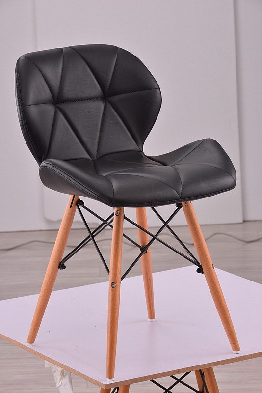 Free Sample Modern Home Furniture Design Plastic New Wood Style Gross Tulip Wooden Legs Chair Wholesale Cheap Dining Room Chairs