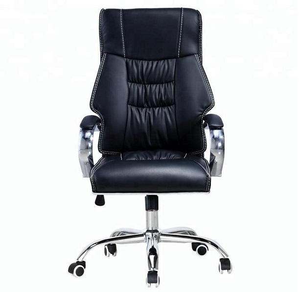 Armrests Modern Pu Leather Office Chair Midback Adjustable Home Computer Executive Chair On Wheels 360 Swivel