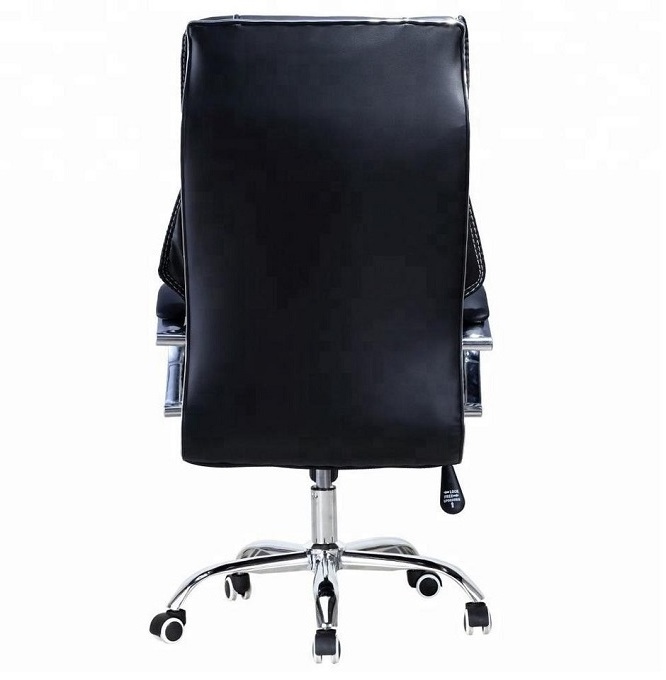 Armrests Modern Pu Leather Office Chair Midback Adjustable Home Computer Executive Chair On Wheels 360 Swivel