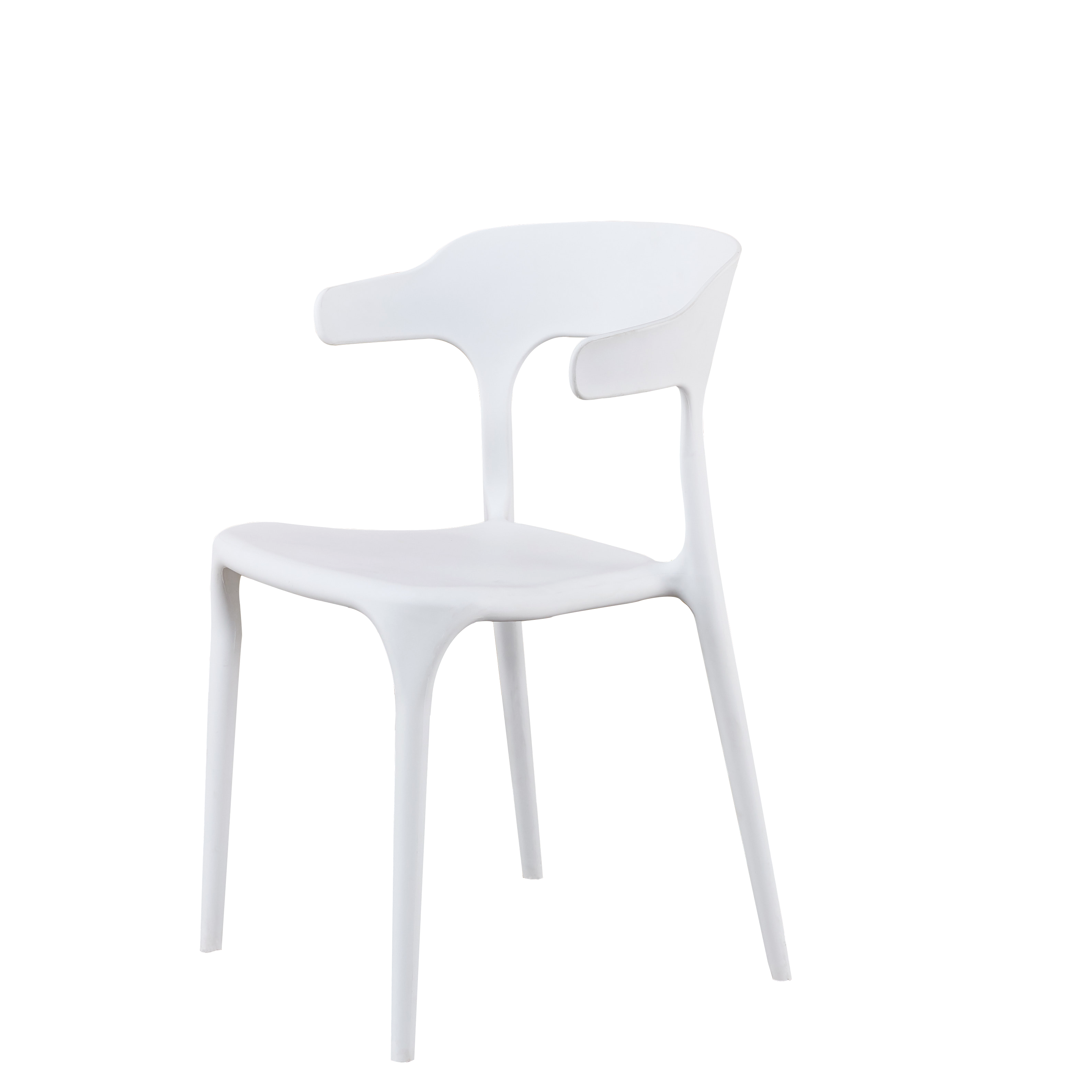 Hot Selling Plastic PP stackable wooden arm armchair dining room furniture chair room furniture designer plastic dining chair