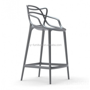 High Quality Cheap Used Modern Stackable Plastic high barstool pp chair for sale, plastic bar stool, HYX-601C