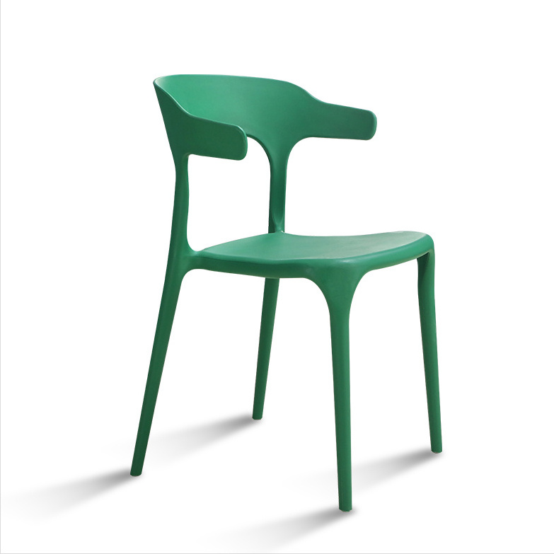 Hot Selling Plastic PP stackable wooden arm armchair dining room furniture chair room furniture designer plastic dining chair