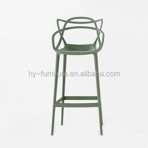 High Quality Cheap Used Modern Stackable Plastic high barstool pp chair for sale, plastic bar stool, HYX-601C