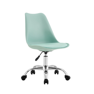 Home Office Chairs Kitchen Dining Room Bar Stool With Wheels And Hard Plastic Top Ergonomic Computer Chair