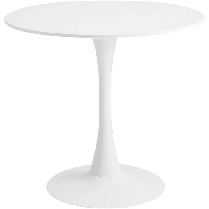 Painted MDF Board painted metal base round wooden mdf plywood dining table