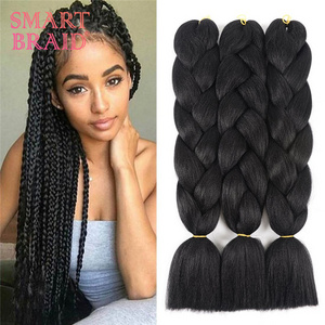 Wholesale jumbo hair Braids hairstyles 24 41in for black women and black synthetic hair extension Synthetic Braiding Hair