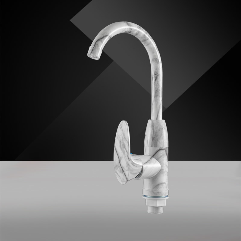 white color cold hot water mixer plastic kitchen faucet plastic pipe water faucet