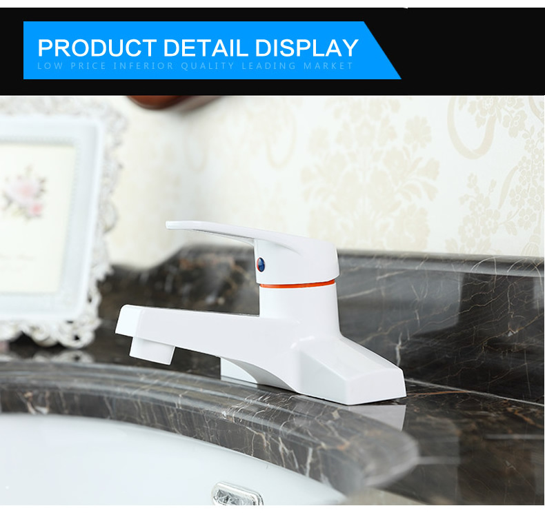 double hole single handle plastic faucet for cold and hot water