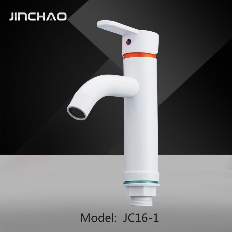 PP material quick open deck mounted basin plastic faucet