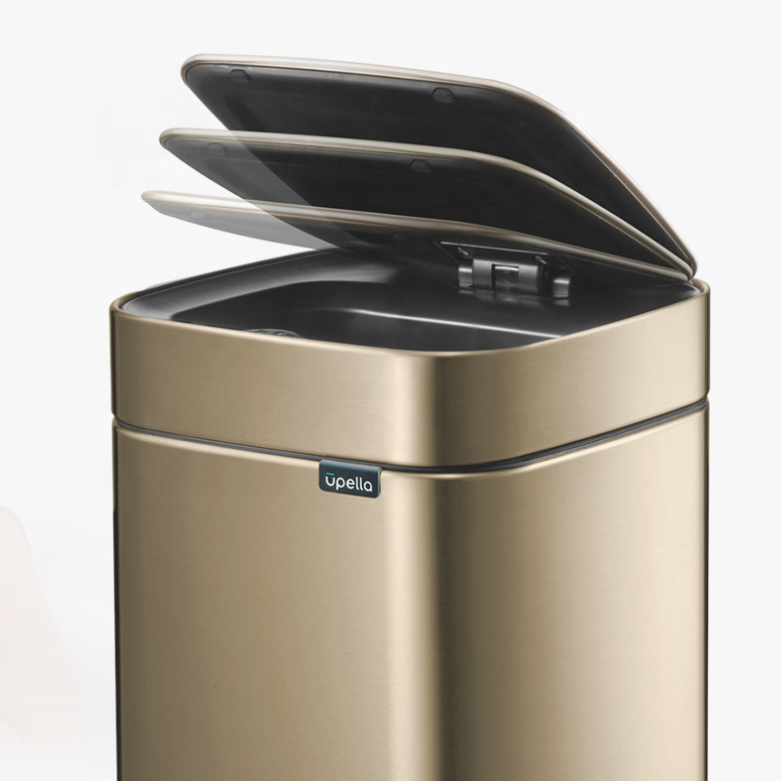 Luxury Automatic Smart Waste Bin Dustbin Touchless Stainless Steel Trash Can for Home, Office, Hotel, Room