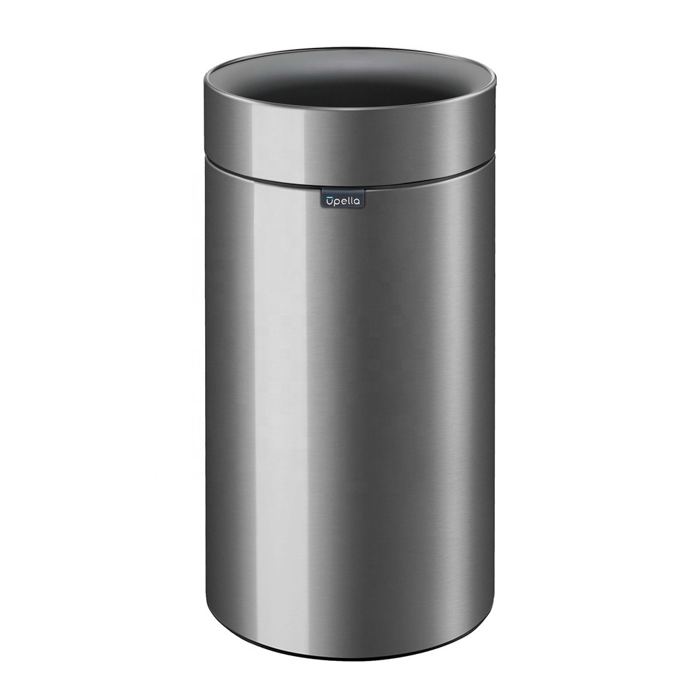 Stainless Steel 12l Metal Trash Can For Kitchen Household