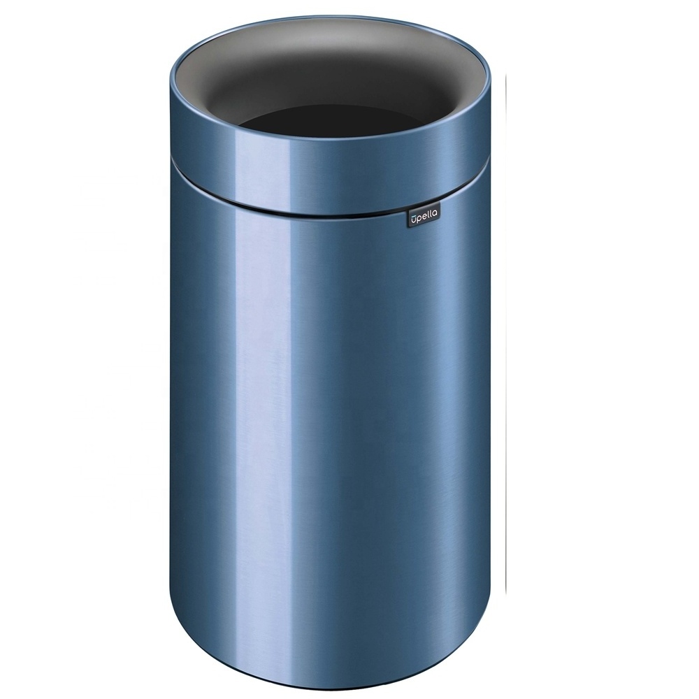 Stainless Steel 12l Metal Trash Can For Kitchen Household