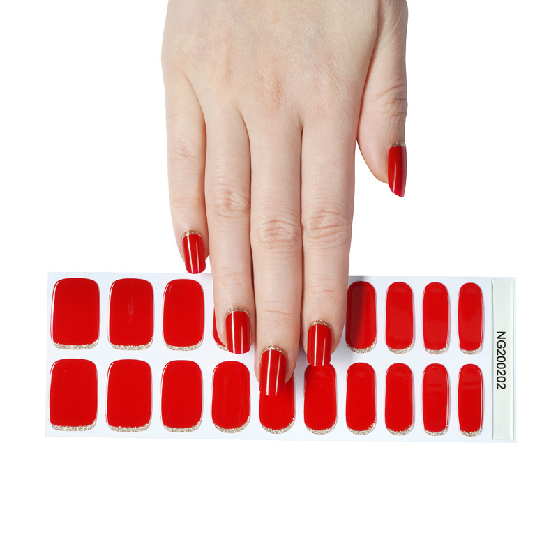 Wholesale New Semi Cured Gel Nail Wraps With Sun Mini Lamp Custom Nail Wrap Printing Uv Gel Nail Sticker