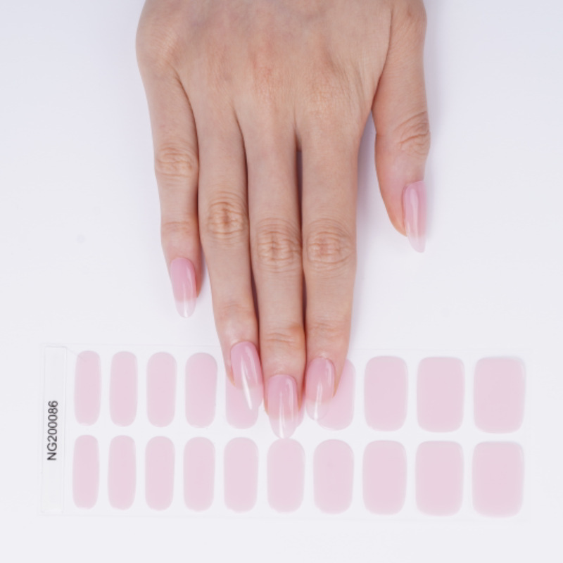 Wholesale New Semi Cured Gel Nail Wraps With Sun Mini Lamp Custom Nail Wrap Printing Uv Gel Nail Sticker