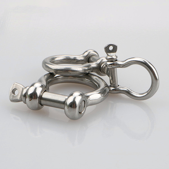 4MM Stainless steel 304 rigging shackle bow shackle with safety pin