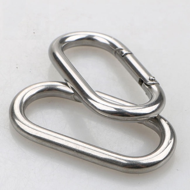 Good Quality Stainless steel 304 316 Oval Shape Carabiner 50mm