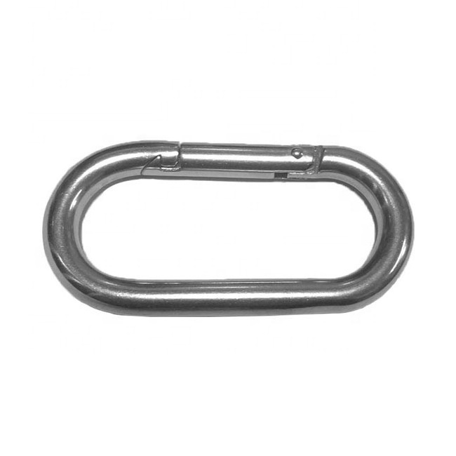 Good Quality Stainless steel 304 316 Oval Shape Carabiner 50mm