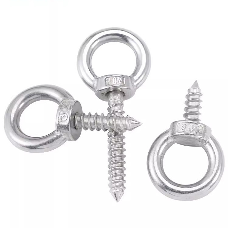 Factory supply Stainless Steel Eye Bolt Screw with Wood Thread Screw Hook