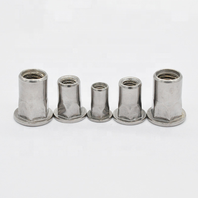 1/4-20 stainless steel 304 hex countersunk flat head rivet nut