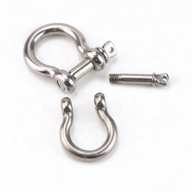 4MM Stainless steel 304 rigging shackle bow shackle with safety pin