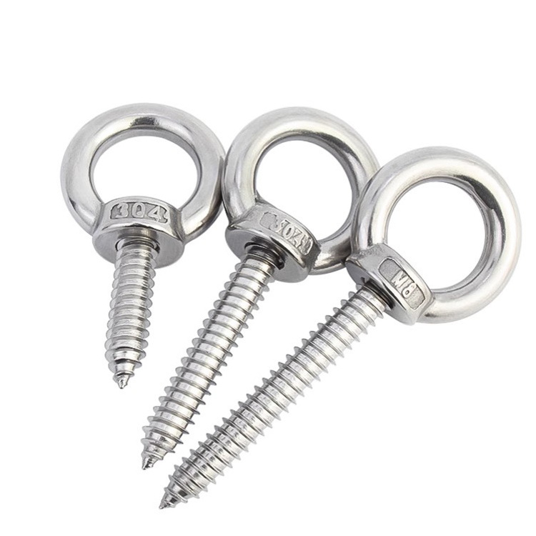 Factory supply Stainless Steel Eye Bolt Screw with Wood Thread Screw Hook