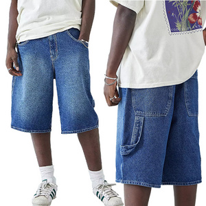 Custom Summer Streetwear jorts men Carpenter Shorts Multi Pocket Baggy jean shorts Work Half Pants Loose fashion Jean Shorts men