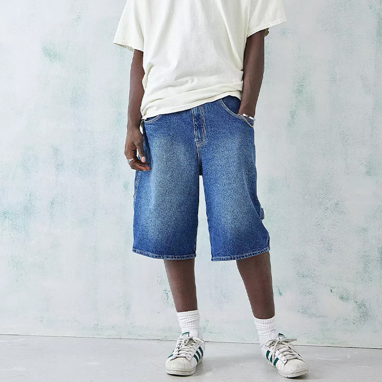 Custom Summer Streetwear jorts men Carpenter Shorts Multi Pocket Baggy jean shorts Work Half Pants Loose fashion Jean Shorts men