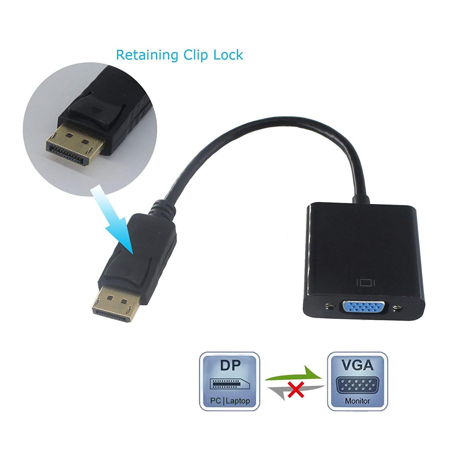 DP TO VGA Adapter converter displayport male to vga female adapter for Projector TV  Player 1080P