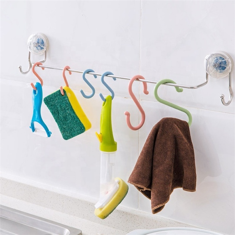 Multi-purpose S Shaped Hooks Mini Clothes Hanger Kitchenware Bathroom Supplies Organizers Rubber S Hook