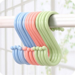 Multi-purpose S Shaped Hooks Mini Clothes Hanger Kitchenware Bathroom Supplies Organizers Rubber S Hook