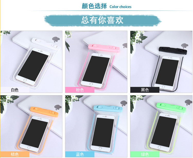 Summer PVC Mobile Phone Bag Swim Skiing Touchscreen Diving Waterproof Floating Mobile Pouches Phone Case