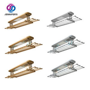 Electric Clothes Drying Rack ceiling mounted clothes hanger 2 colors multi functions material of aluminium alloy laundry