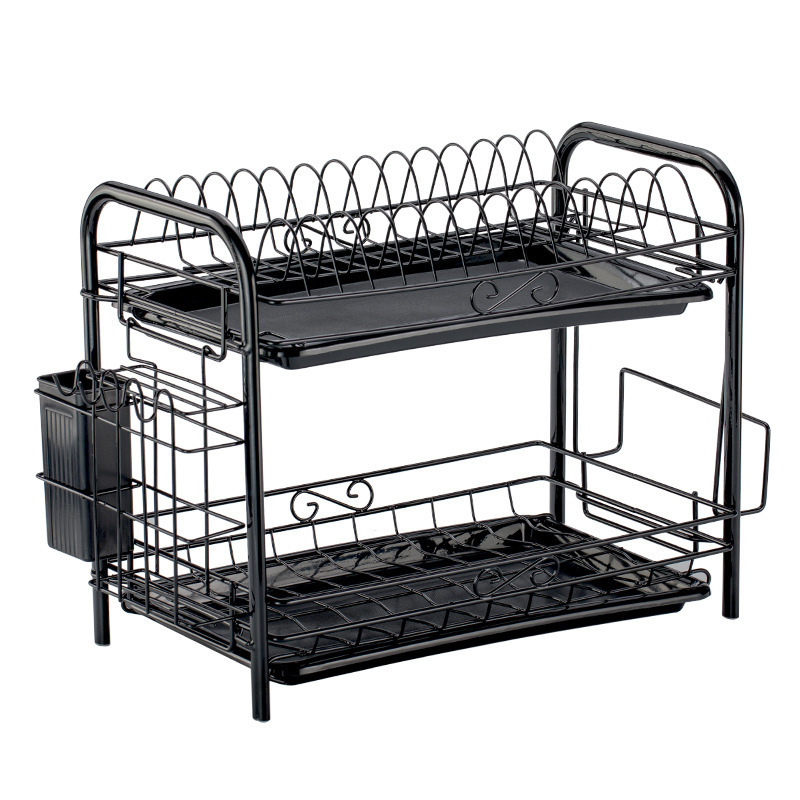 Kitchen Storage Organizer Rack Stainless Steel  2 Tier Kitchen Dish Drainer Rack