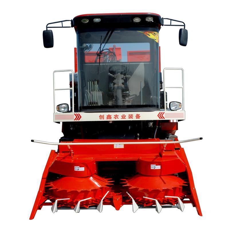 Wheeled corn ranch feed harvester and crusher/grass sorghum feed harvester and cutter