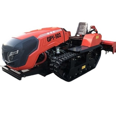 Crawler Tractor 50 Hp Ride-on Rotary Tiller Crawler Tractor Farm Orchard Paddy Field Agricultural Mini Crawler Tractor For Sale