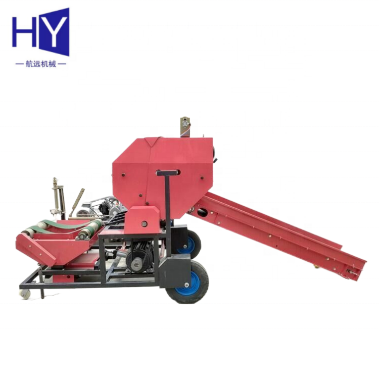 Automatic Hay Wet Straw Wrapper Mini Corn Silage Round Baler Price For Sale Roll Round Hay Straw Grass Baler Machine