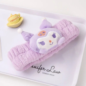 Wholesale Sanrio series Girls Lovely plush hair band Cute Cartoon Kuromi Melody Plush hair band hair clip