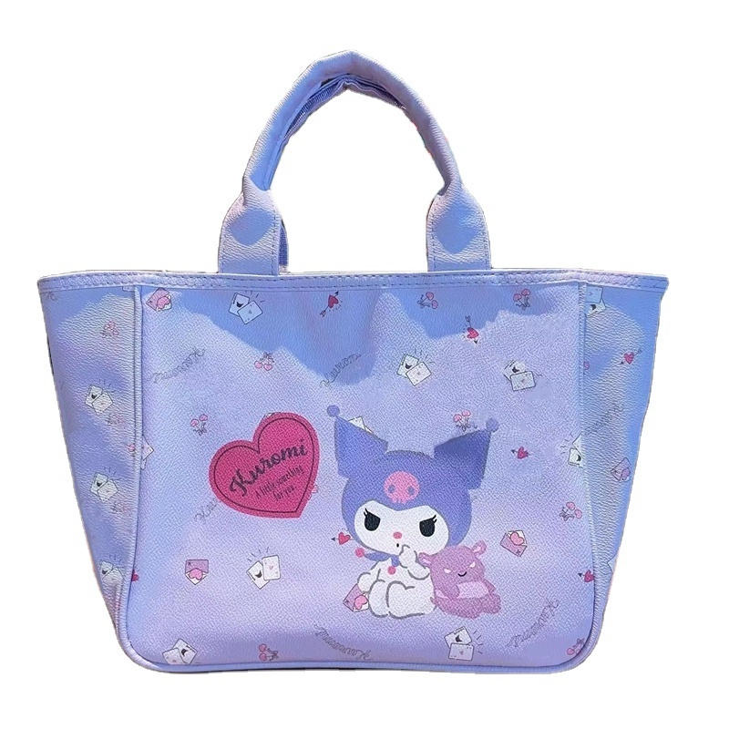 Kuromi Large Capacity PU Handbag Melody shoulder bag Cinnamoroll fashion working mommy Shoulder bag