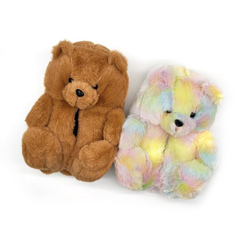 plush style slippers house teddy bear slippers